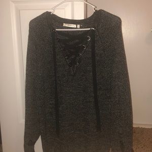 Cute lace up sweater